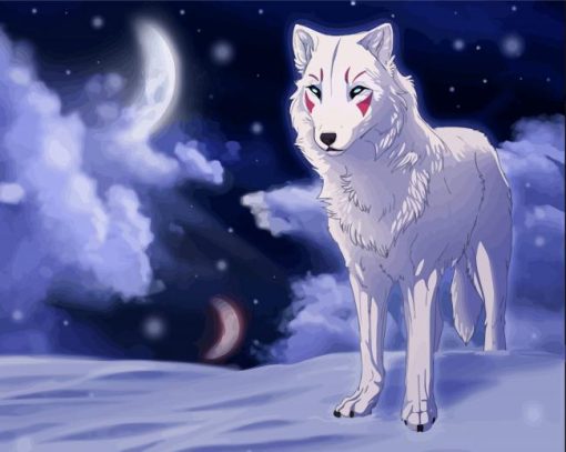 White Wolf In The Snow Art Diamond Paintings