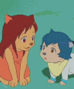 Wolf Children Anime Diamond Paintings