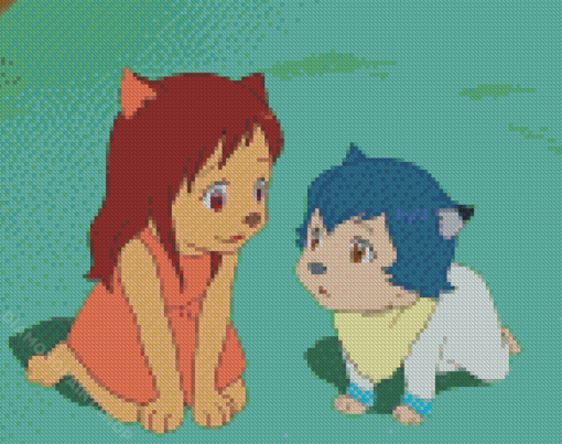 Wolf Children Anime Diamond Paintings