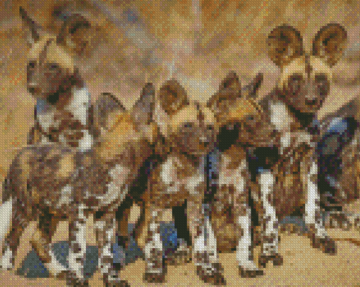 African Hunting Dogs Diamond Paintings