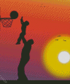 Basketball Silhouette Diamond Paintings