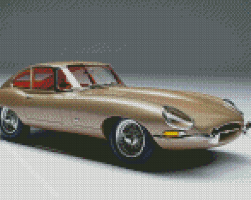 Beige Jaguar Type 1 Diamond Paintings