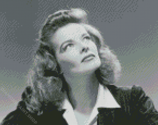 Black And White Katharine Hepburn Diamond Paintings