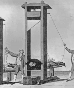 Black And White Guillotine Execution Diamond Paintings