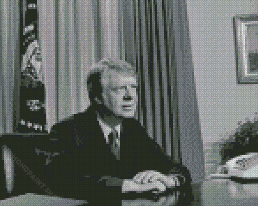 Black And White Jimmy Carter Diamond Paintings