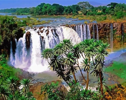 Blue Nile Falls In Ethiopia Diamond Paintings