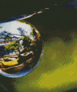 Building Glass Globe Reflection Diamond Paintings