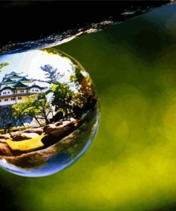 Building Glass Globe Reflection Diamond Paintings