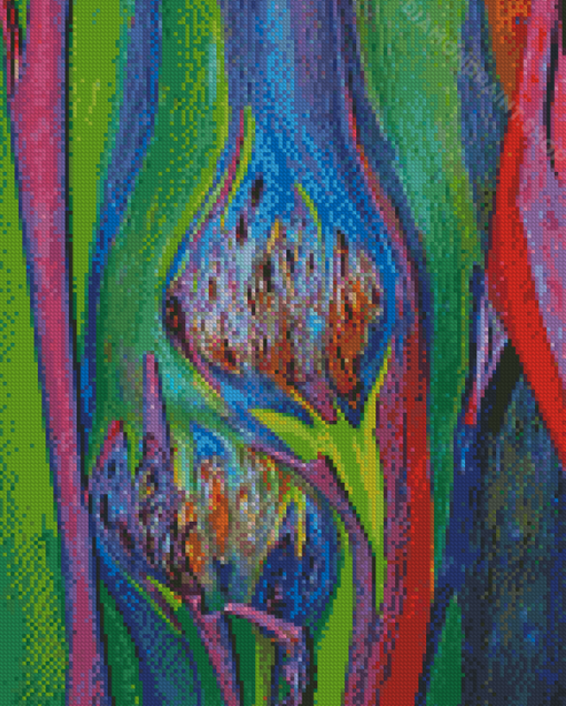 Close Up Rainbow Eucalyptus Tree Diamond Paintings