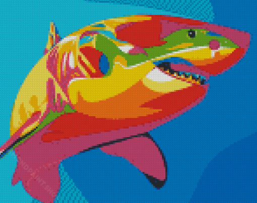 Colorful Rainbow Shark Art Diamond Paintings