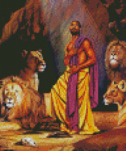 Daniel In The Lions Den Art Diamond Paintings