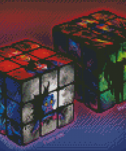 Disney Villains Rubiks Cubes Diamond Paintings