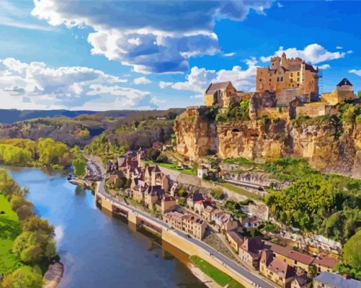 Dordogne France Buildings Diamond Paintings