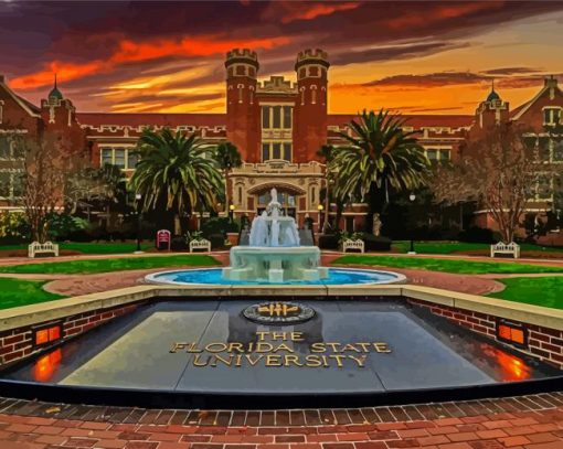 Florida State University At Sunset Diamond Paintings