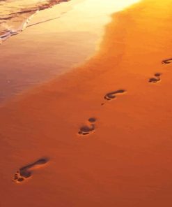 Footprints In Sand Diamond Paintings