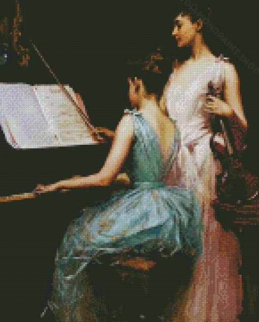 Irving Ramsay Wiles The Sonata Diamond Paintings