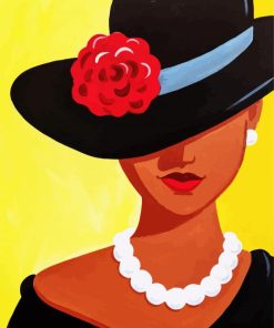 Lady In Hat Diamond Paintings