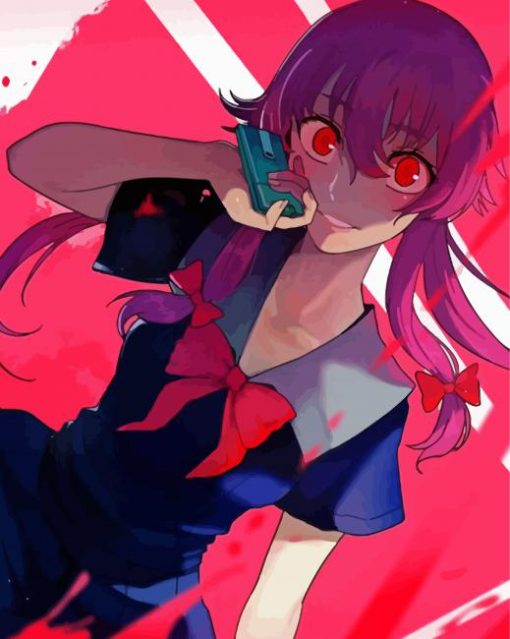 Mirai Nikki Anime Diamond Piantings