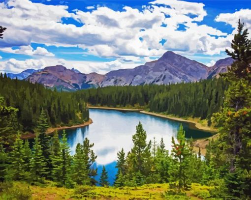 Mountains Alberta Landscape Diamond Paintings