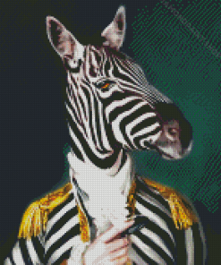 Mr Zebra Portrait Diamond Paintings