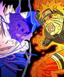 Naruto Vs Sasuke Fight Diamond Painting