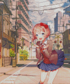 Sayori Cute Anime Character Diamond Piantings