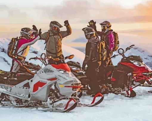 Ski Doo Snowmobiles Diamond Paintings