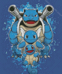 Squirtle Evolution Pokemon Diamond Paintings