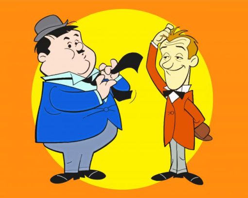 Stan And Ollie Cartoon Diamond Paintings