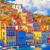 Symi Colorful Buildings Diamond Paintings