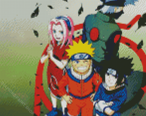 Team 7 Anime Diamond Piantings