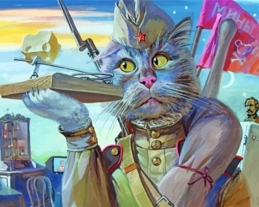 The Army Cat Diamond Paintings