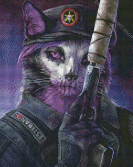 The Police Cat Diamond Paintings