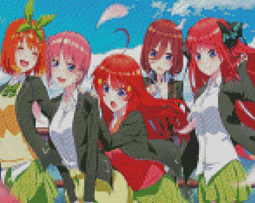 The Quintessential Quintuplets Anime Diamond Piantings