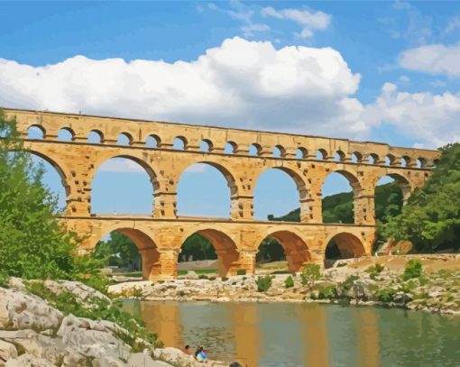 The Ancient Roman Aqueduct Diamond Paintings