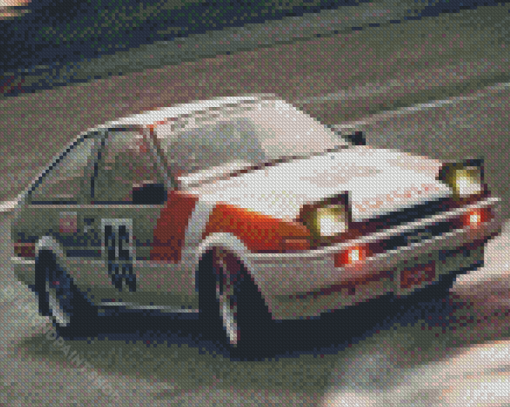 Toyota AE86 Race Car Diamond Piantings