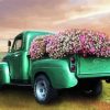 Truck With Flowers Diamond Paintings