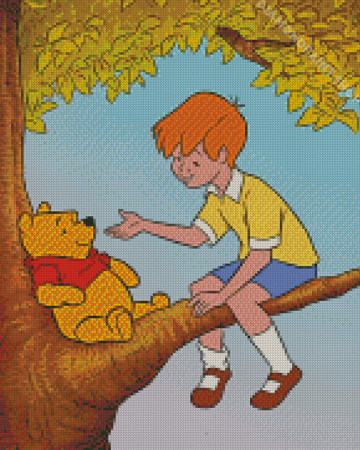 Winnie The Bear And Christopher Robin Diamond Paintings