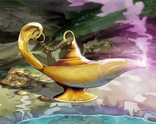 Aeshetic Genie Lamp Diamond Paintings