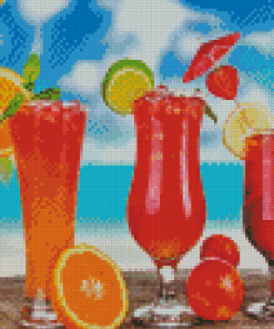 Aesthetic Tropical Drinks Diamond Paintings