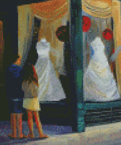 Aesthetic Dress Shop Illustration Diamond Paintings