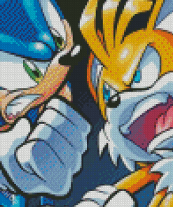 Angry Sonic And Tails Diamond Paintings