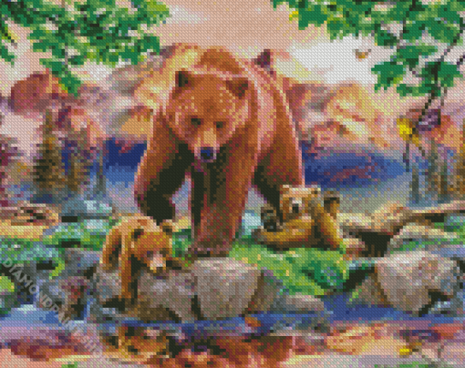 Bears Family Diamond Paintings