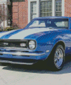 Blue 68 Chevrolet Camaro Diamond Paintings