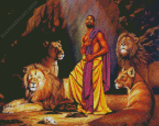 Cool Daniel In The Lions Den Diamond Paintings