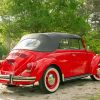 Cool Red Vw Super Beetle Convertible Diamond Piantings