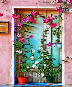 Flower Door Diamond Paintings