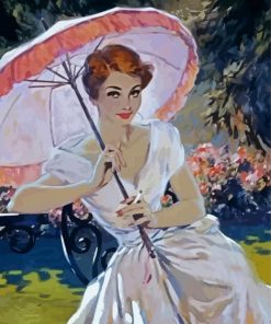 Girl Parasol David Wright Diamond Paintings