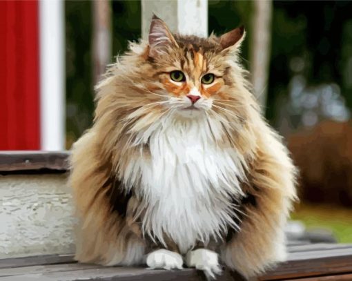 Norwegian Forest Cat Diamond Piantings