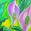 Peace Lily Flowers Art Diamond Paintings